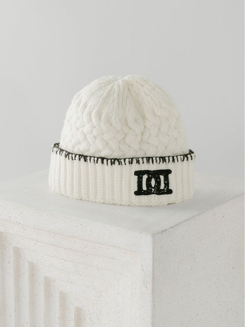 Darich DDロゴバスケットニットビーニー WHT 白