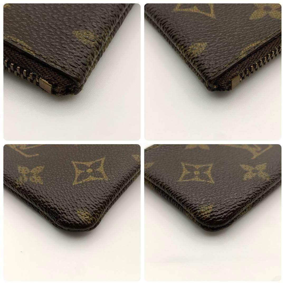 ✨美品✨ルイヴィトン ポシェットクレ ケース 小銭入れ チェーン 財布 茶