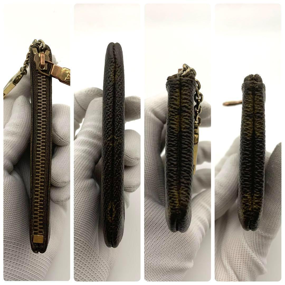 ✨美品✨ルイヴィトン ポシェットクレ ケース 小銭入れ チェーン 財布 茶