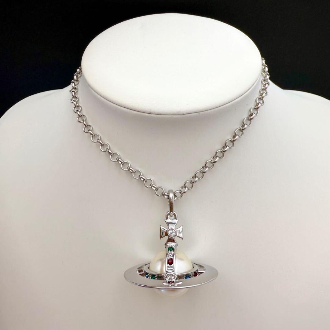 極美品 ヴィヴィアン スモールオーブペンダント ネックレス フェイクパール