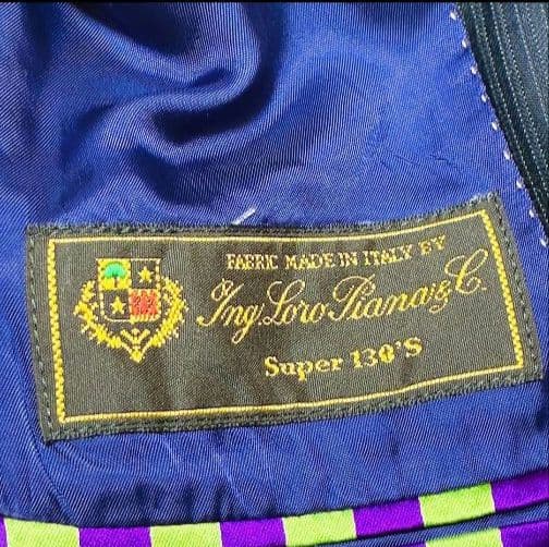 PaulSmith LoroPiana ストライプ SUPER 130'S M