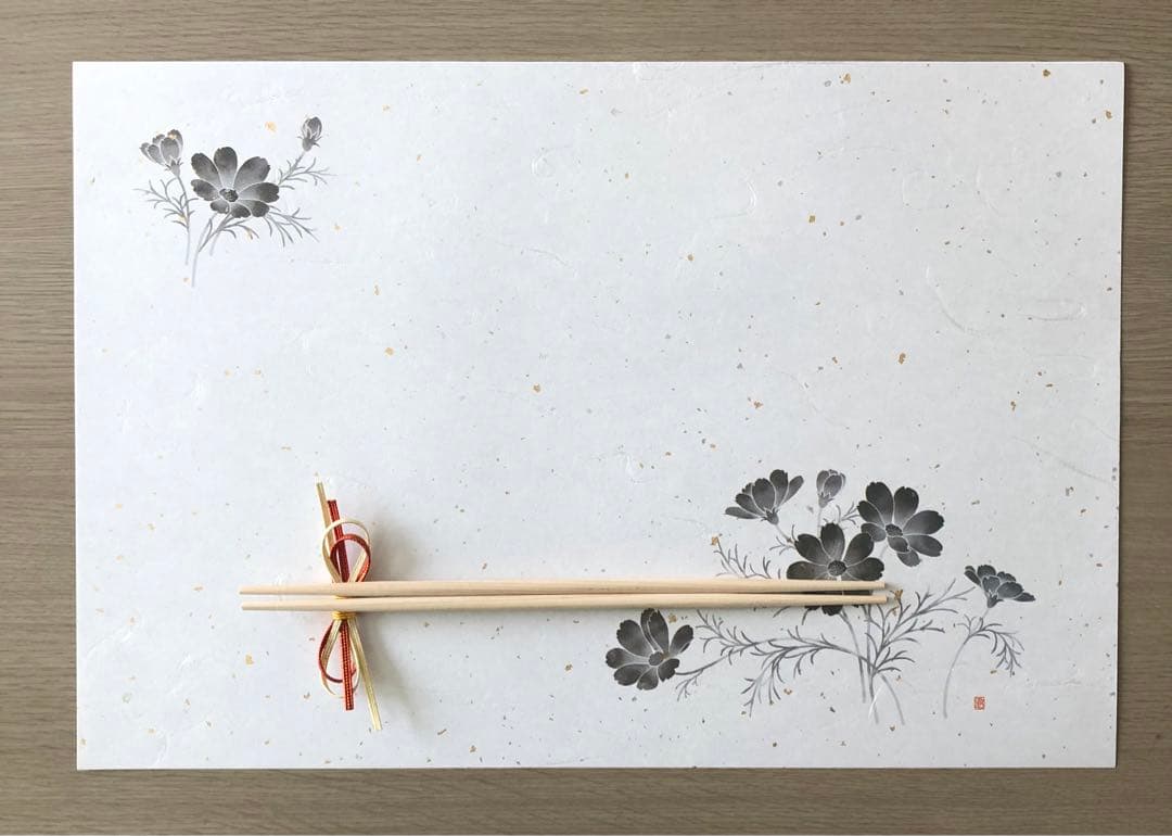 1000枚　☆尺三金銀淡墨まっと☆　コスモス　業務用　飲食店　ホテル　旅館