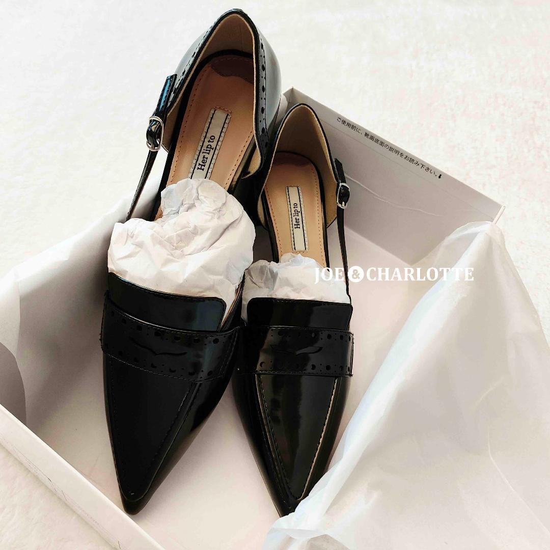 ハーリップトゥ MMedallion Heel Loafer black 38