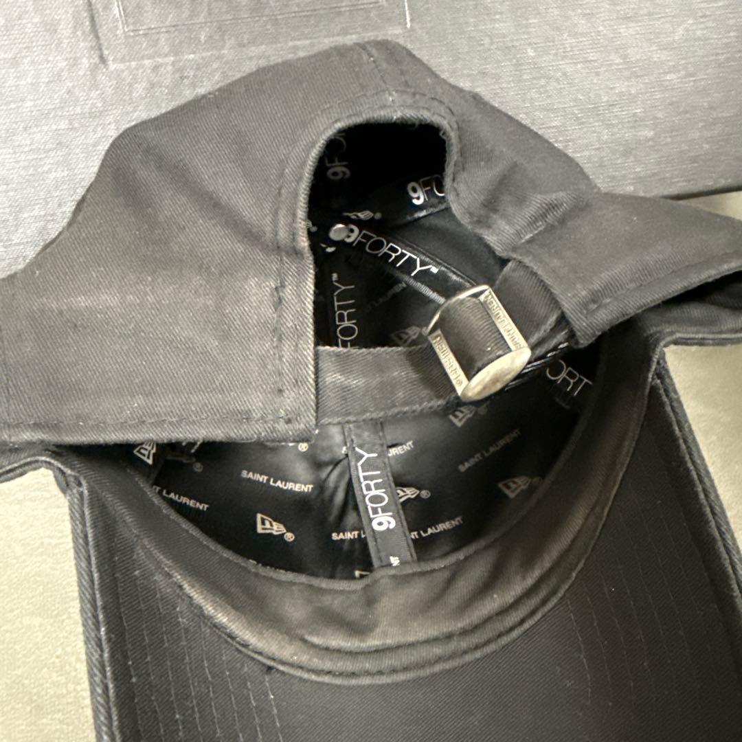 SAINT LAURENT × NEW ERAコラボキャップ9FORTYブラック