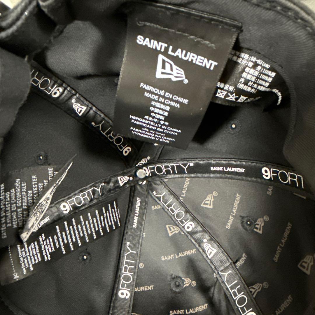 SAINT LAURENT × NEW ERAコラボキャップ9FORTYブラック