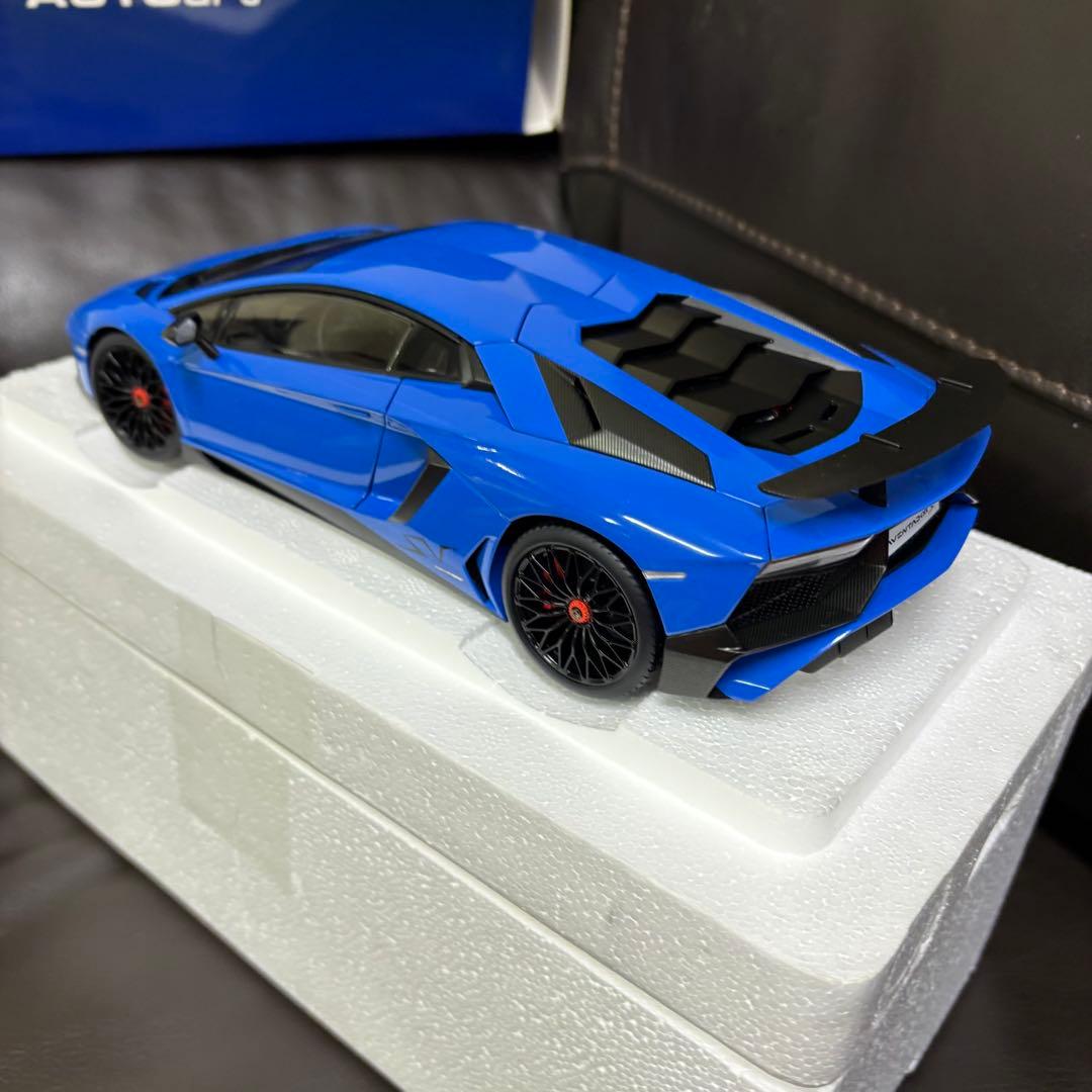 AUTOart 1/18 ランボルギーニ アヴェンタドール SVブルー ミニカー