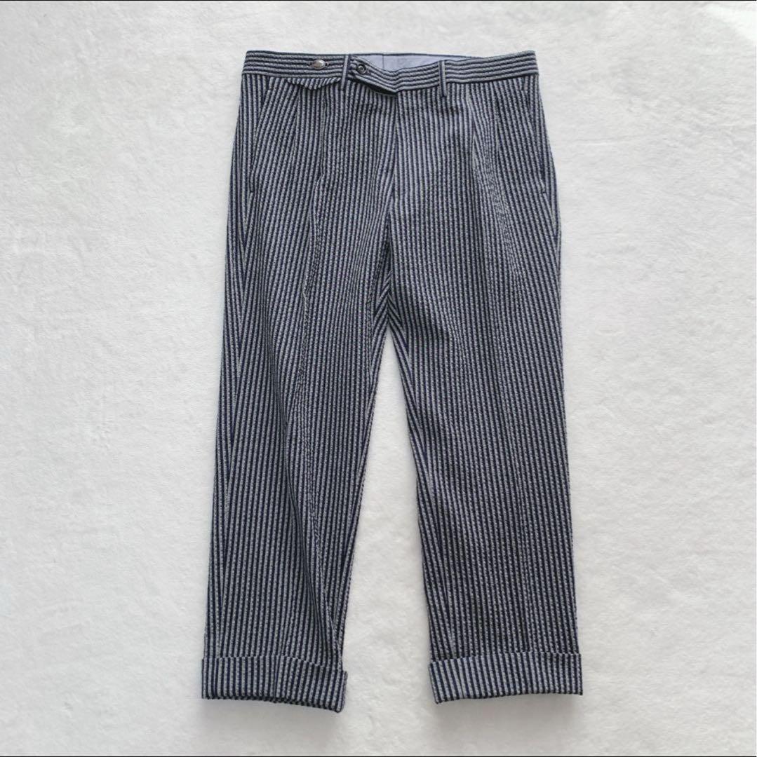 満*。様 タリアトーレ　スリーピース　シアサッカー　スーツ　ストライプ　イタリア