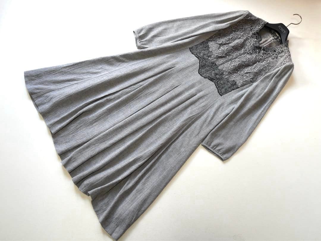 Rossa インポートロッサ 豪華レース ロングワンピース 42 日本製