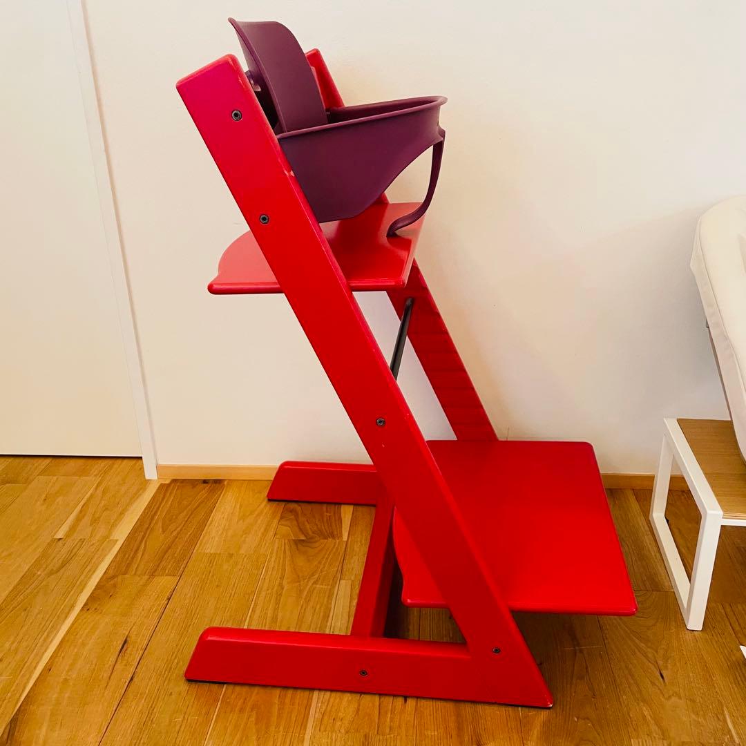 ストッケ トリップトラップ レッド ベビーセット ニューボーン 希少カラー 赤