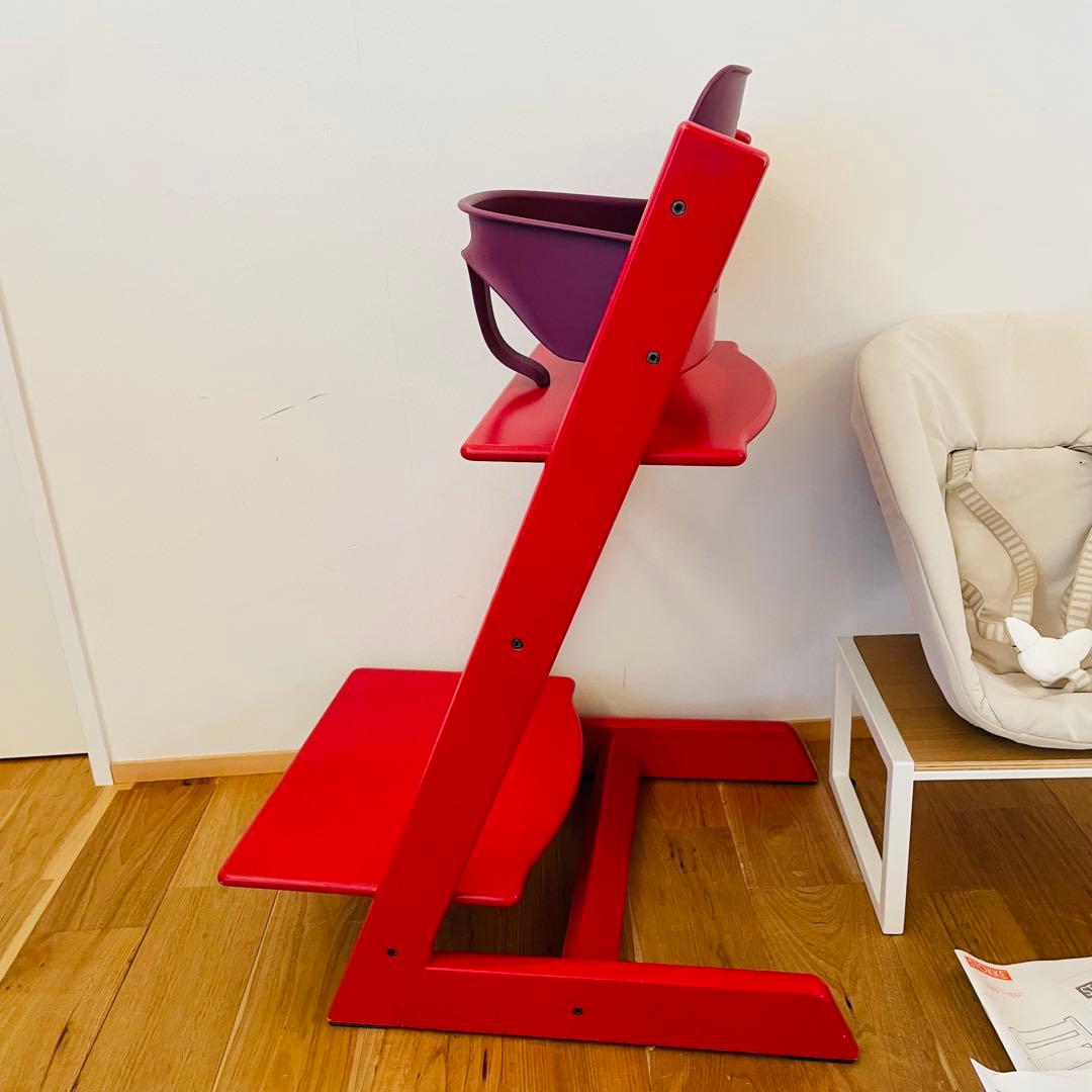 ストッケ トリップトラップ レッド ベビーセット ニューボーン 希少カラー 赤