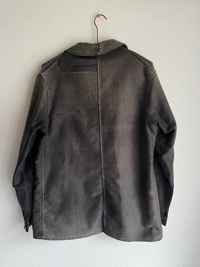 30s ルモンサンミッシェル ブラックモールスキン カバーオール