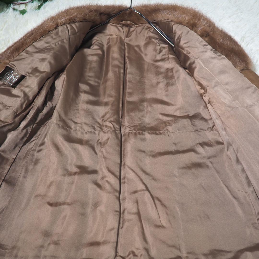 【SAGA MINK】サガミンク デミバフミンク 毛皮コート 銀サガ 極美品