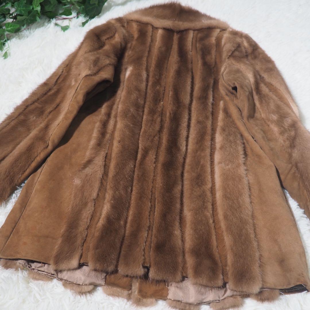 【SAGA MINK】サガミンク デミバフミンク 毛皮コート 銀サガ 極美品