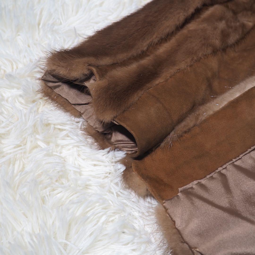 【SAGA MINK】サガミンク デミバフミンク 毛皮コート 銀サガ 極美品