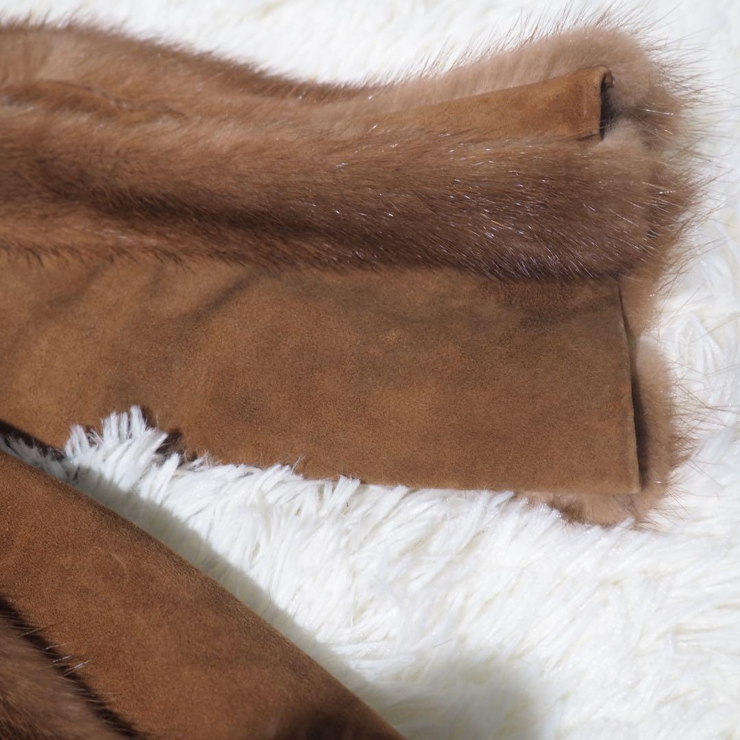 【SAGA MINK】サガミンク デミバフミンク 毛皮コート 銀サガ 極美品