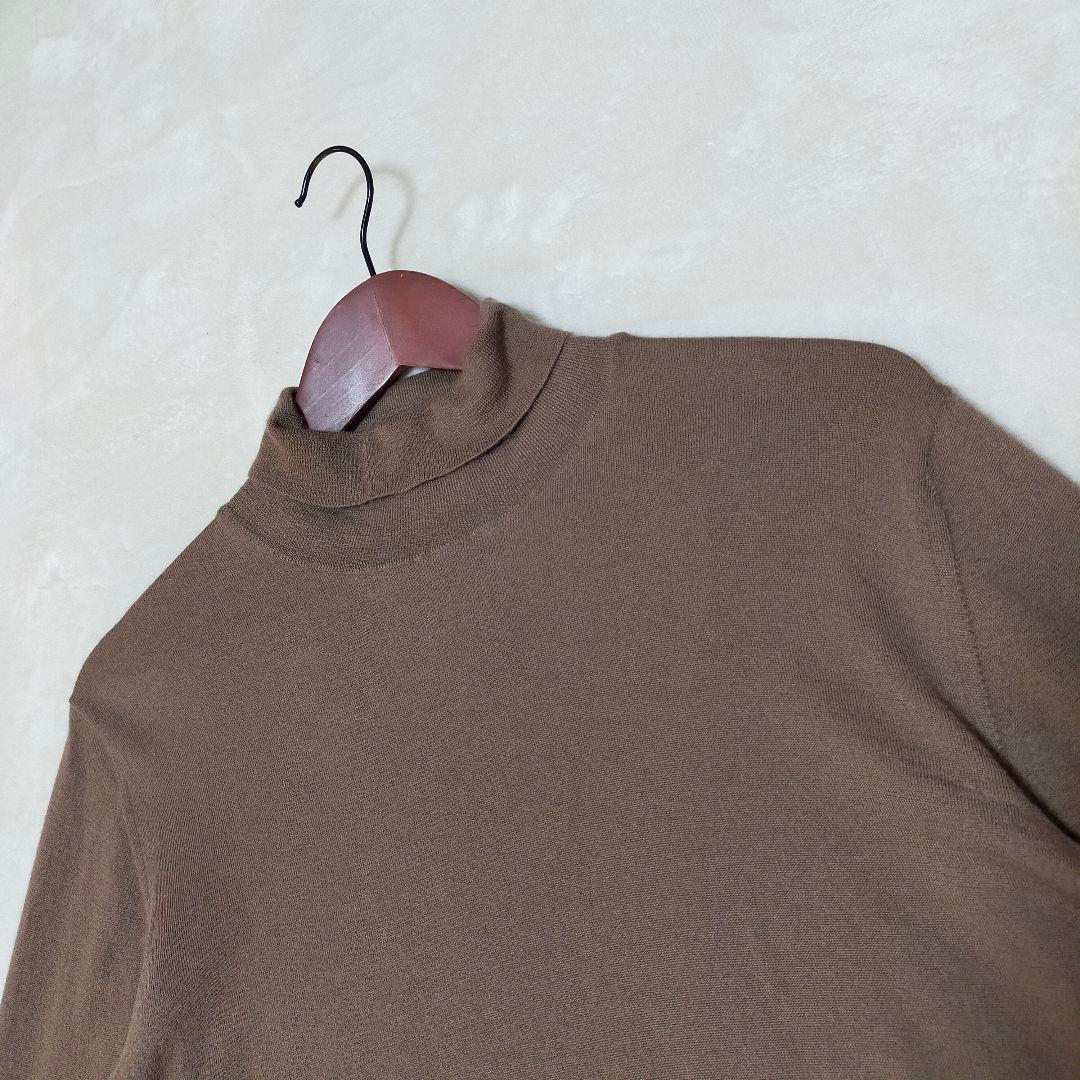 カシミヤ100%　イタリア製　FEDELI　ハイネックニット　ハイゲージ