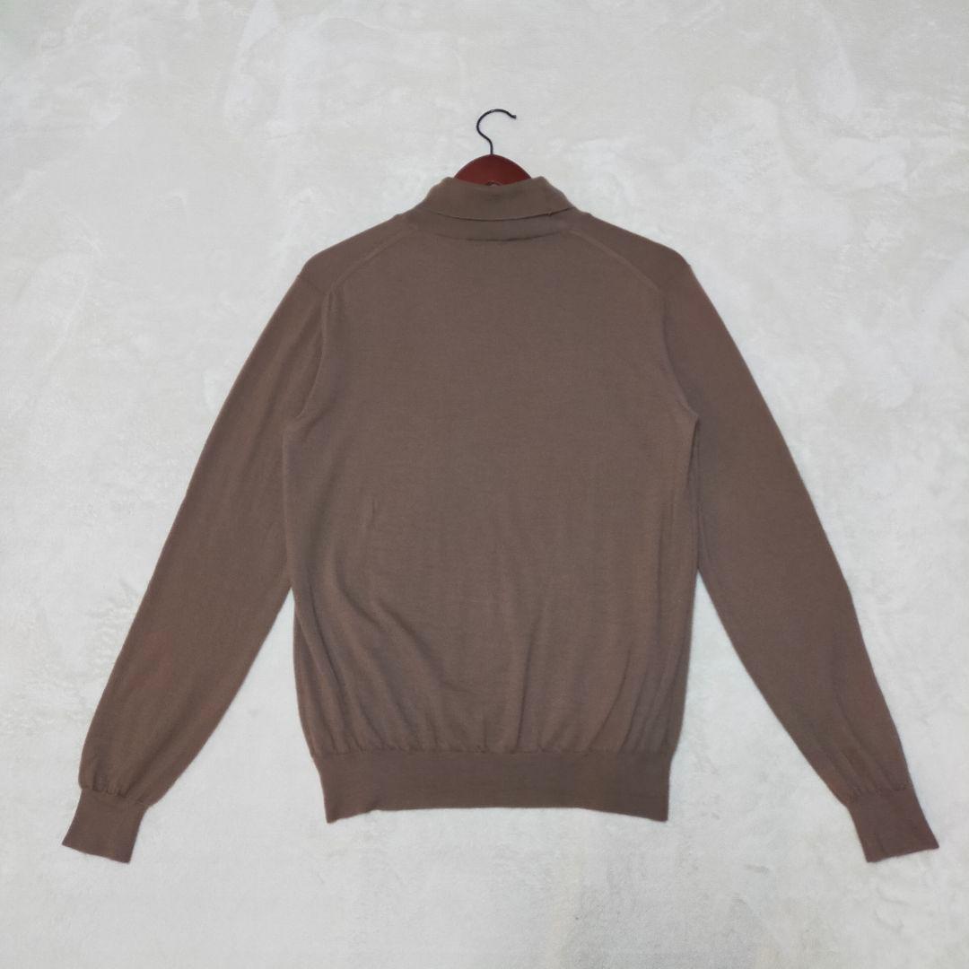 カシミヤ100%　イタリア製　FEDELI　ハイネックニット　ハイゲージ