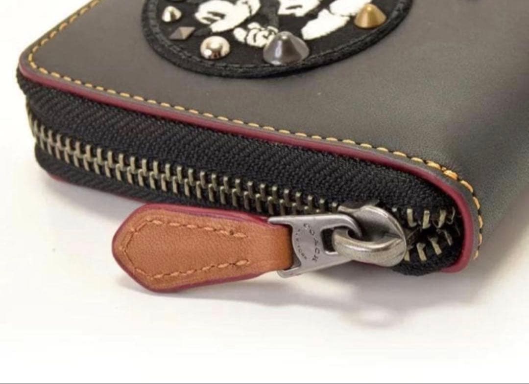 コーチ　COACH/ミッキーマウスコラボレザーパッチワーク長財布