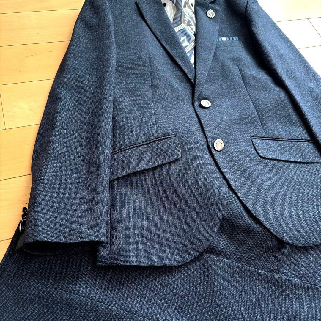 【新品】 キッズフォーマル スーツ 160 卒業式 男の子 完品 ネイビー