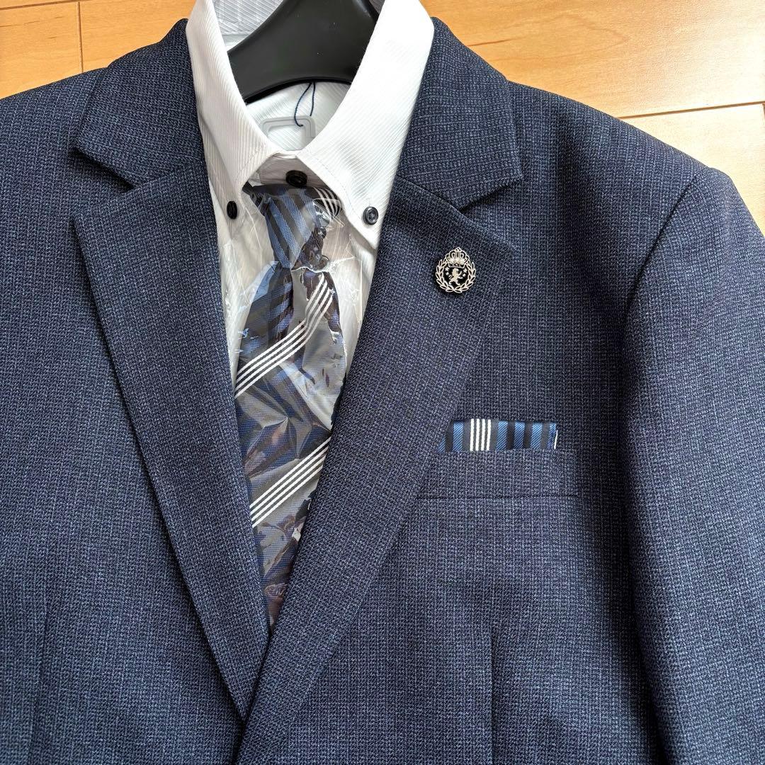 【新品】 キッズフォーマル スーツ 160 卒業式 男の子 完品 ネイビー