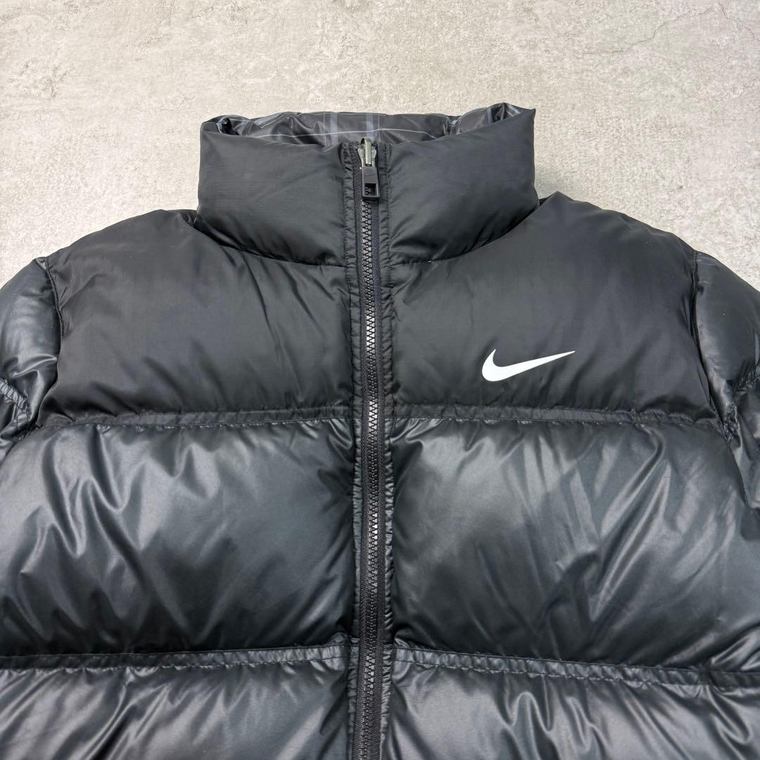 希少人気■ナイキ【L】 ダウンジャケット リバーシブル 肉厚黒 ヌプシ型 Y2K