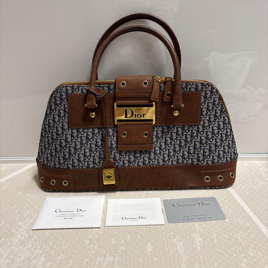 ギャランティーカード付　Dior トロッター柄ハンドバッグ