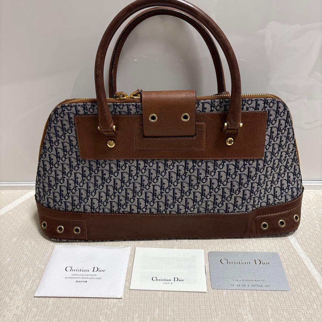 ギャランティーカード付　Dior トロッター柄ハンドバッグ
