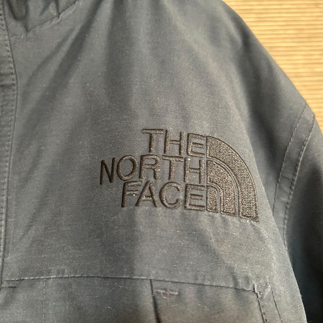 ノースフェイスダウンジャケット モッズコートネイビーフェイクファーハイベントF4