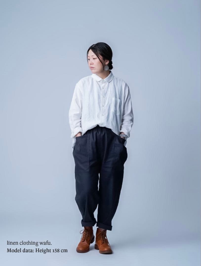 wafu 【リネンソロテックス】ラク、きれい、使える一本 テーパードパンツ