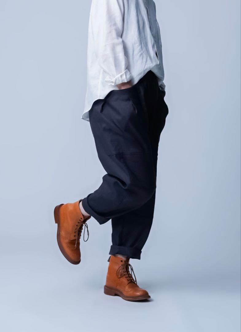 wafu 【リネンソロテックス】ラク、きれい、使える一本 テーパードパンツ