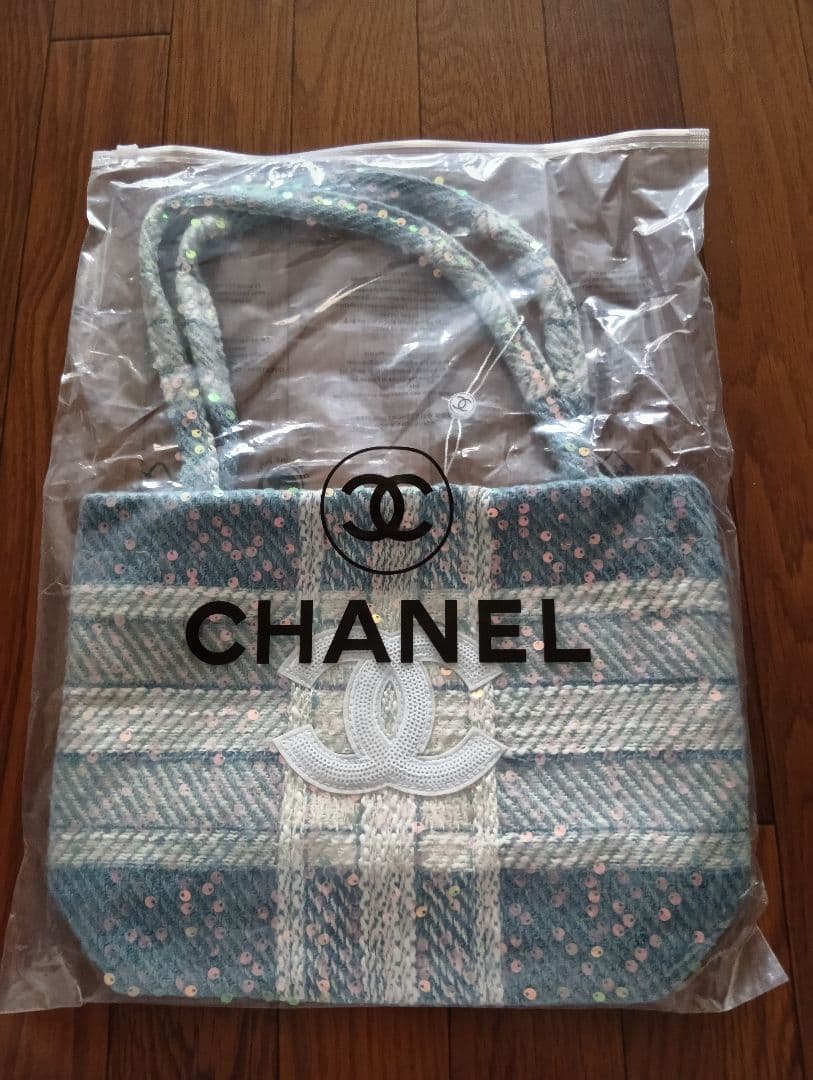 シャネル　ノベルティ　トートバッグ　ブルー