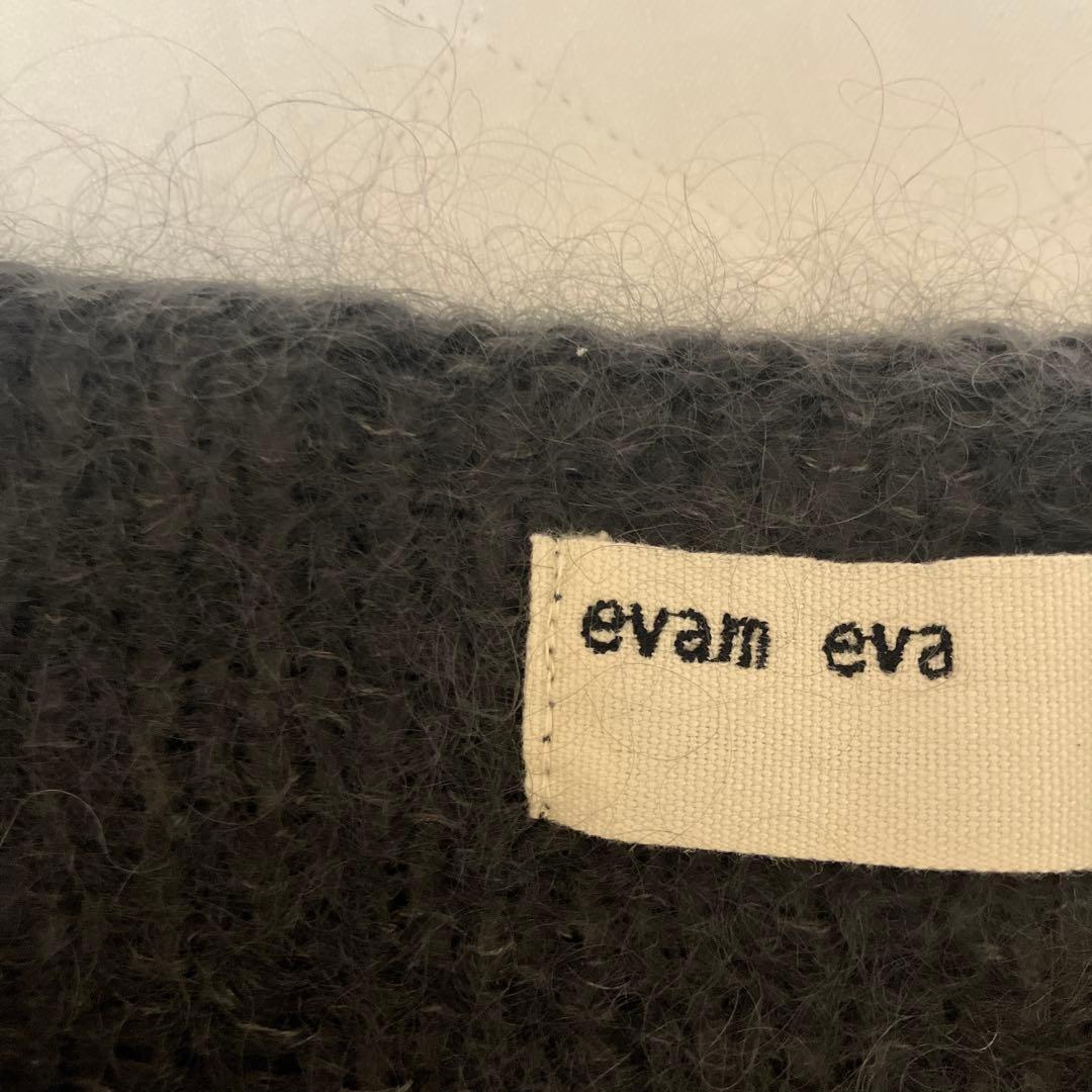 evam eva モヘアシルクポンチョ