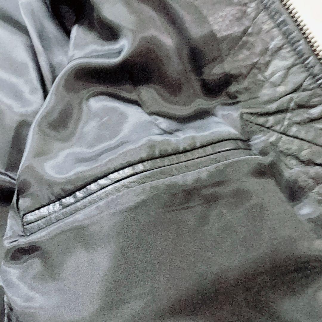 【極美品】ZARA　本革　レザージャケット　ミリタリー　A2 A-2 L相当　黒