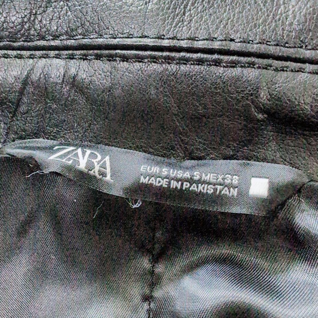 【極美品】ZARA　本革　レザージャケット　ミリタリー　A2 A-2 L相当　黒