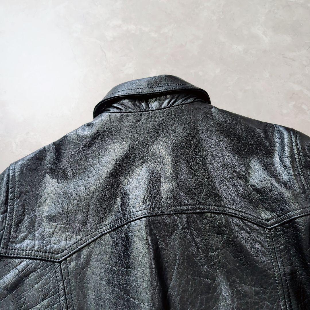 【極美品】ZARA　本革　レザージャケット　ミリタリー　A2 A-2 L相当　黒