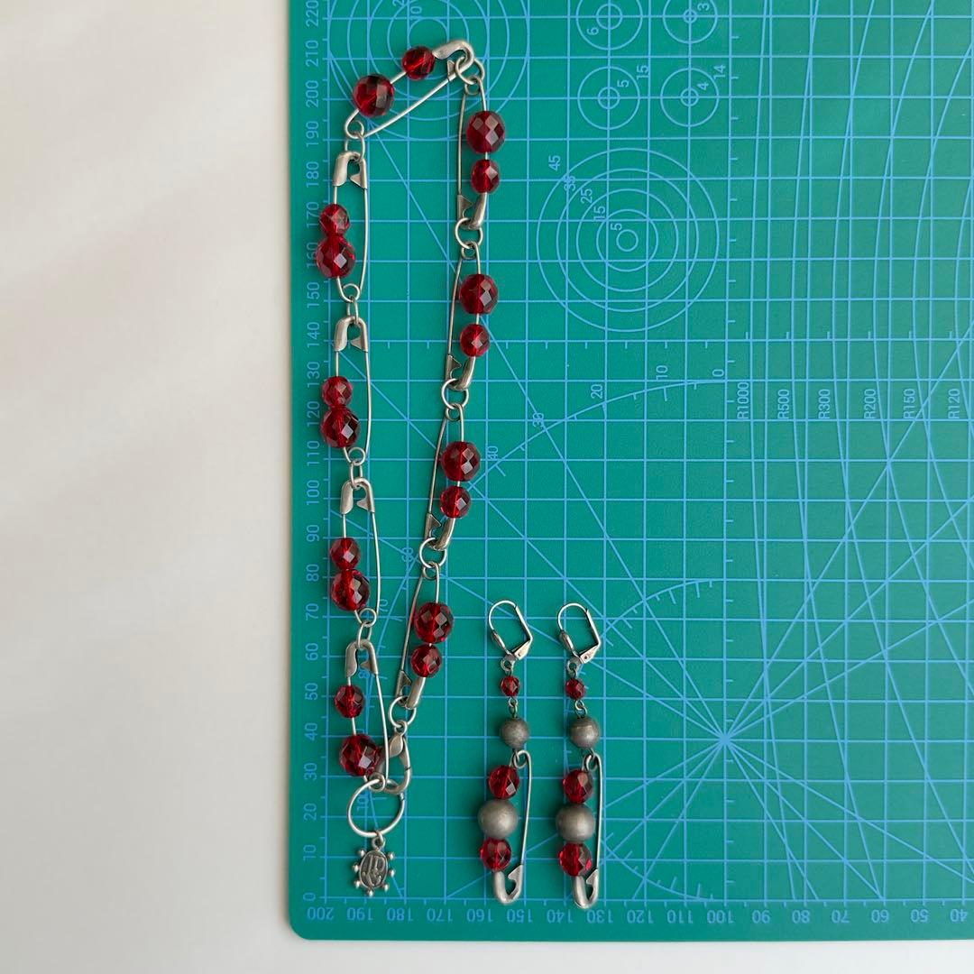 Jean Paul GAULTIER 安全ピン ネックレス ピアス セット
