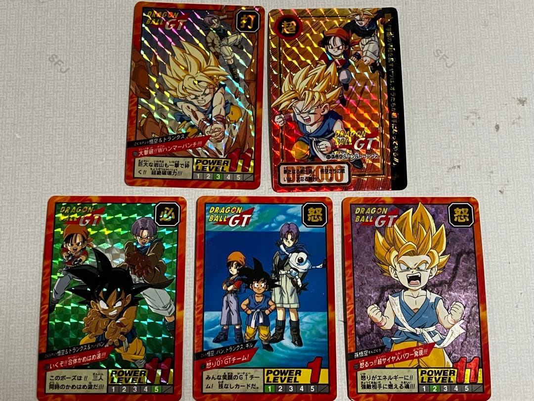 未剥がし含む　ドラゴンボールGT カードダス５枚セット