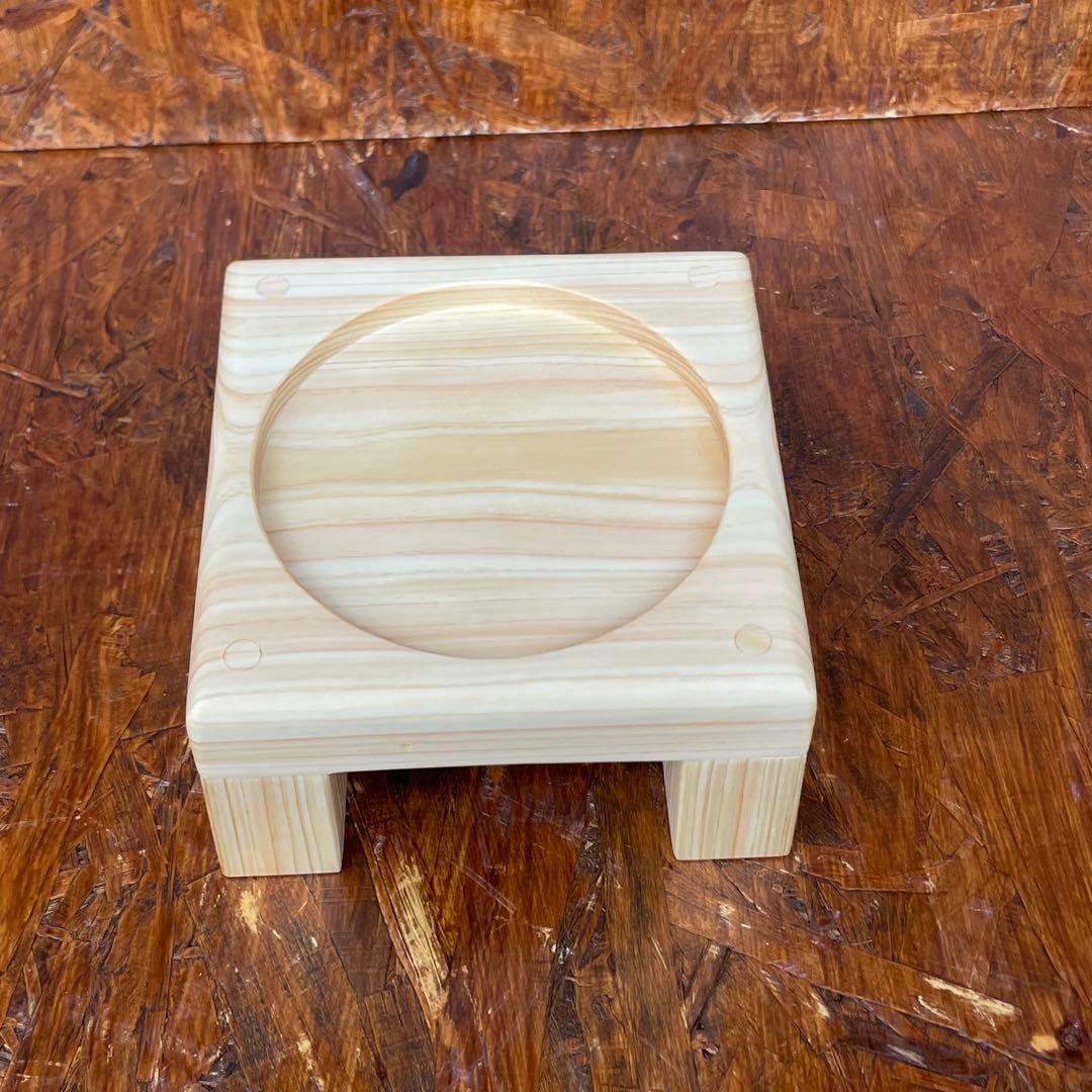 meme　国産ひのき　カウンターチェアー　ペット用食器台　セット