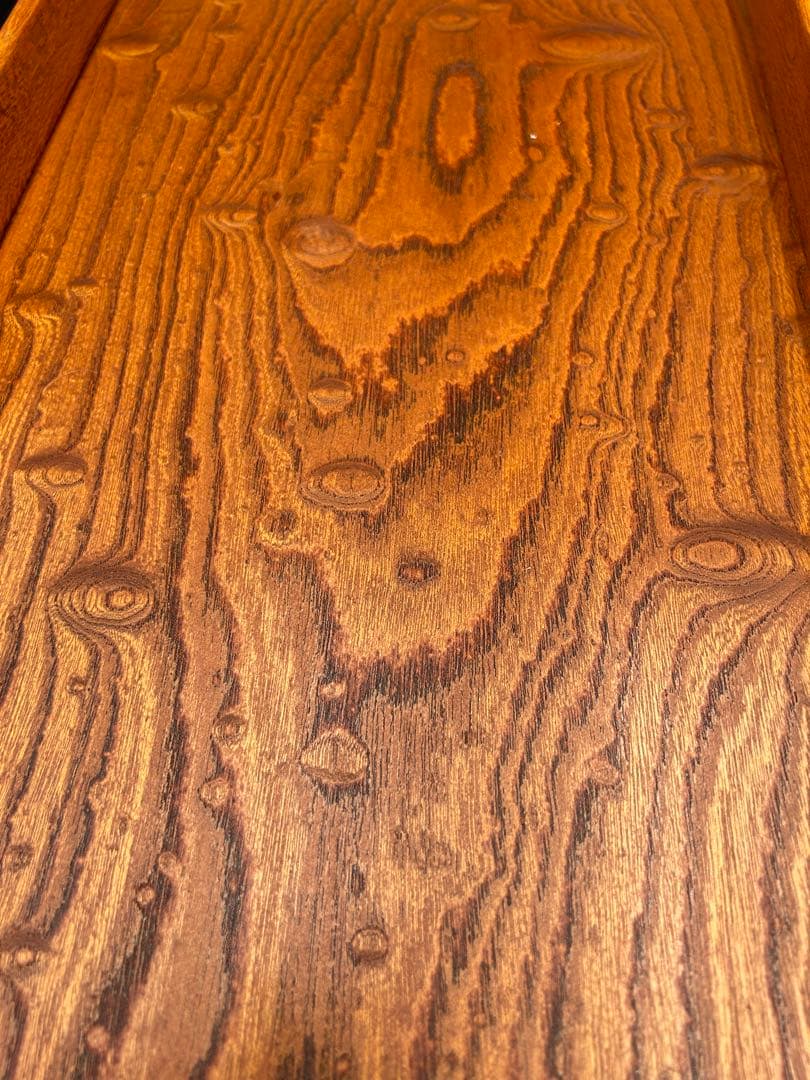 [即購入OK] 欅(けやき) 玉杢長盆　新品未使用　無垢材一枚物