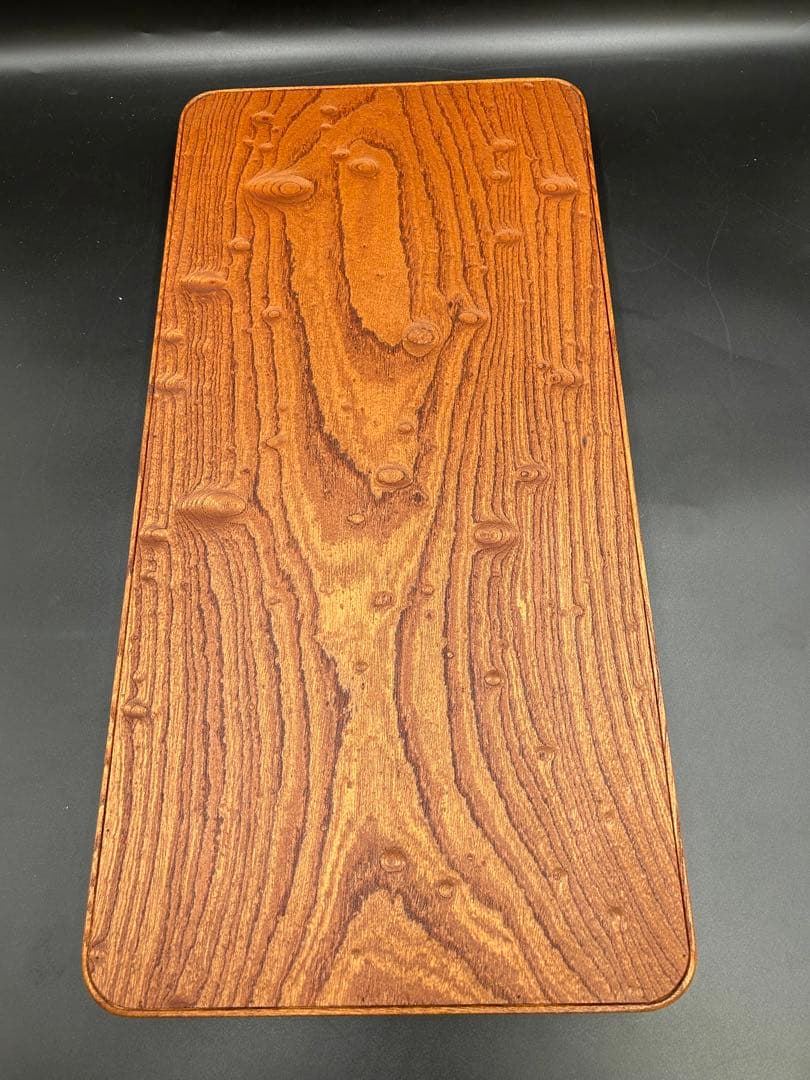 [即購入OK] 欅(けやき) 玉杢長盆　新品未使用　無垢材一枚物