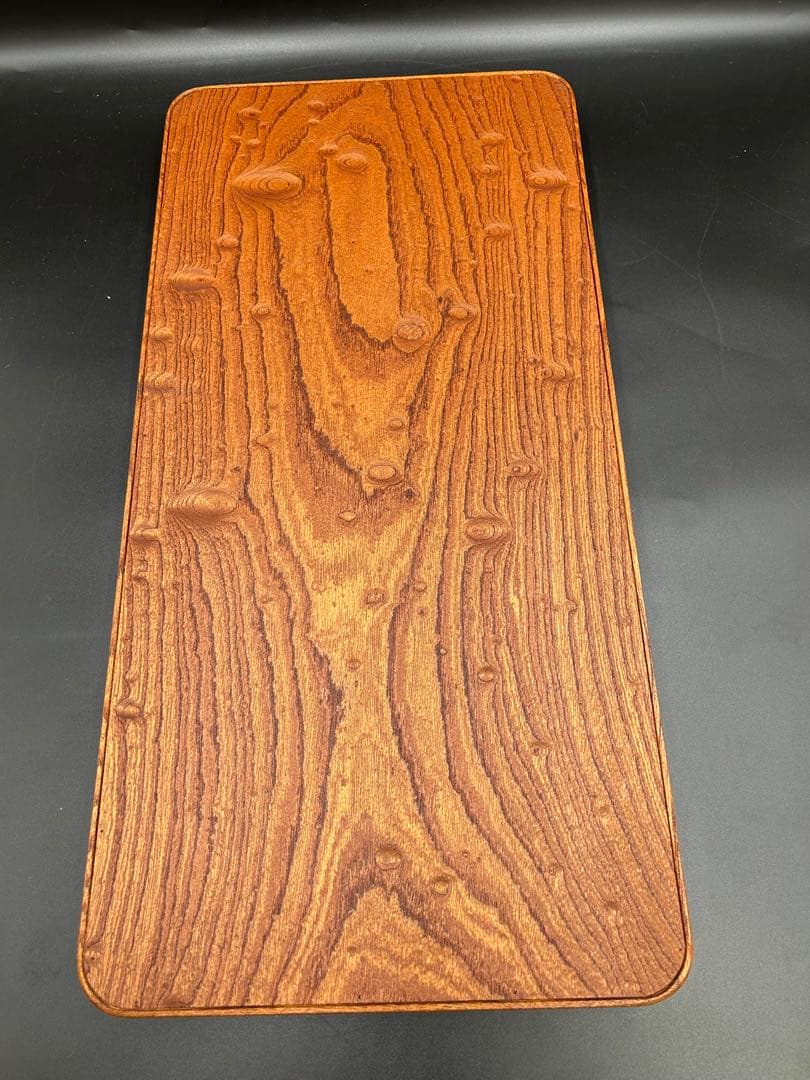 [即購入OK] 欅(けやき) 玉杢長盆　新品未使用　無垢材一枚物