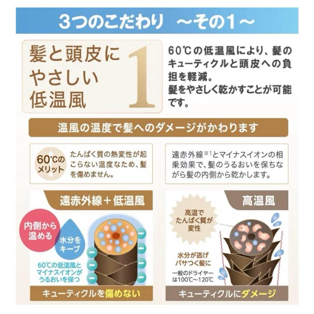 ゼンケン zenken 電磁波低減ヘアケアドライヤー(ピンク)＋専用スタンド