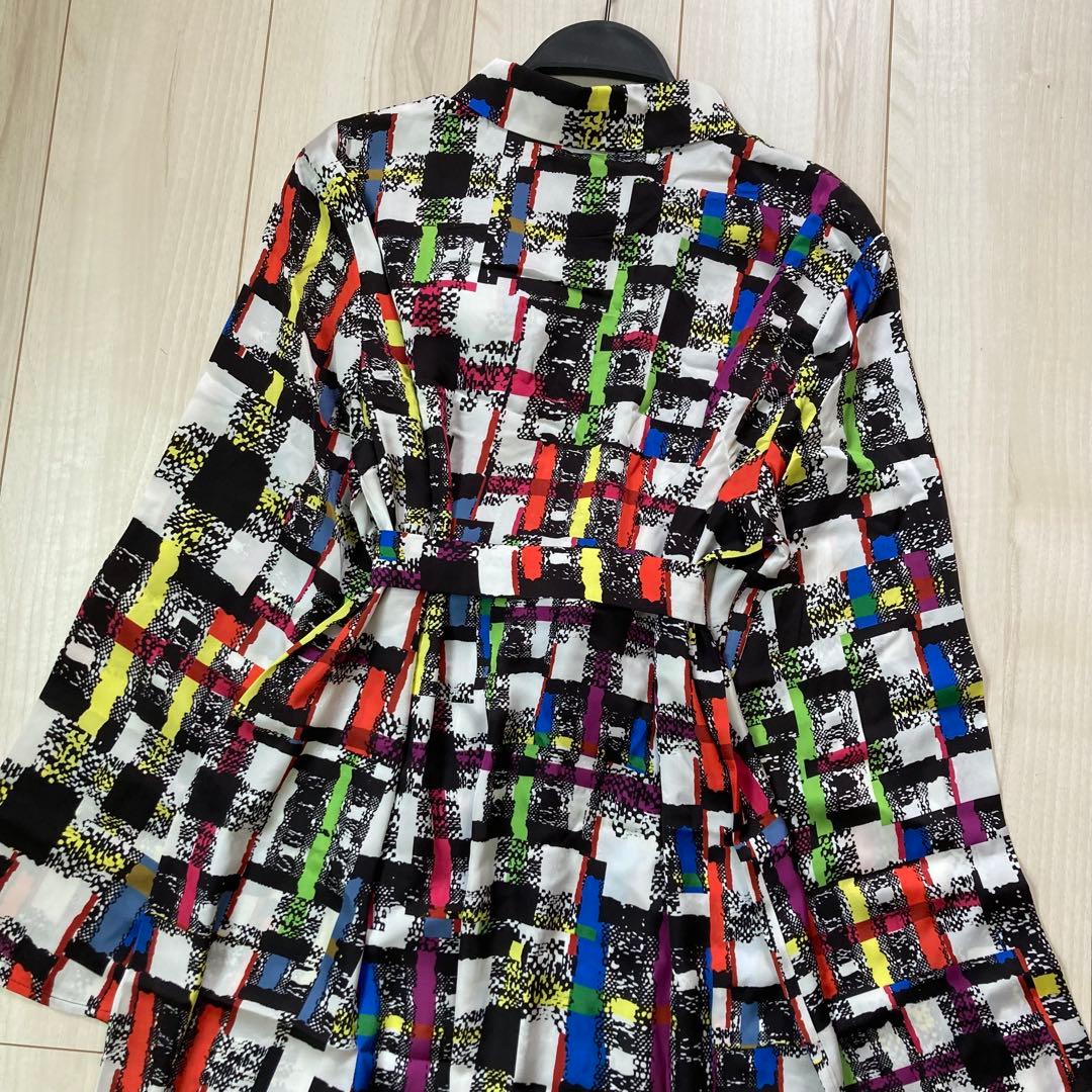 新品　MARINA RINALDI 幾何学模様シャツワンピース 19号　5L