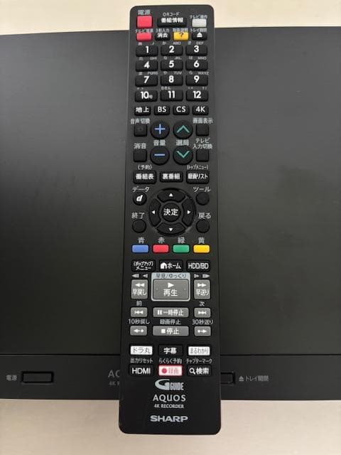 た*ぬ様 SHARP 4B-C20BT3 4Kブルーレイプレーヤー