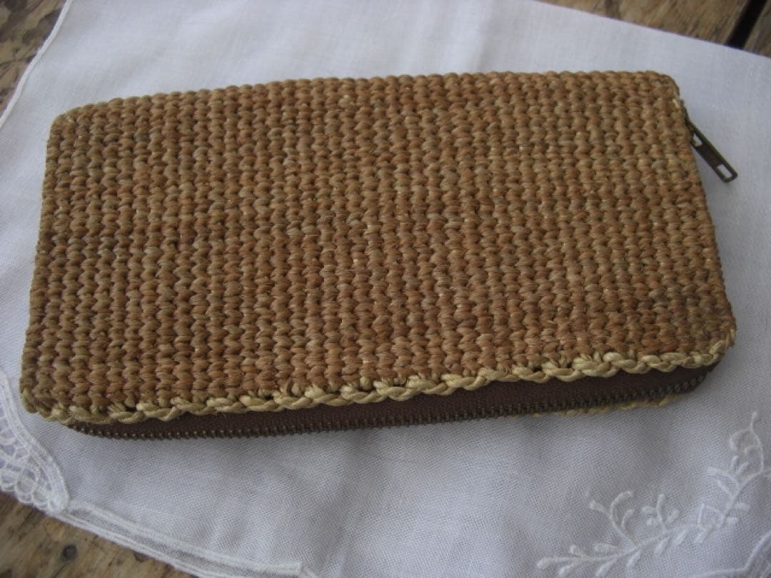 希少！自然素材ヒロロの財布　手仕事