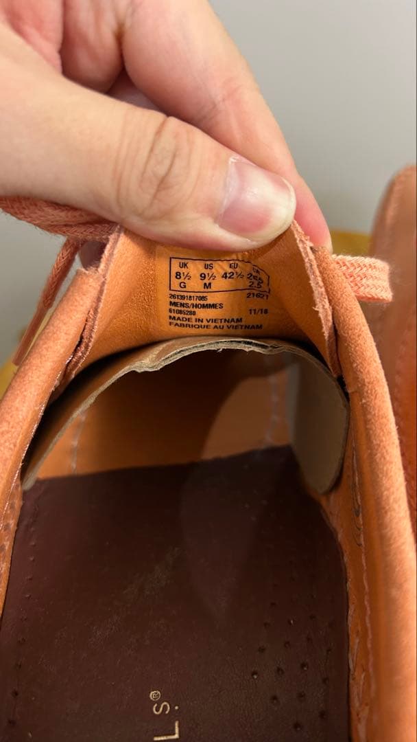 【Clarks】 モカシン/デッキジューズ ピンク 26.5cm