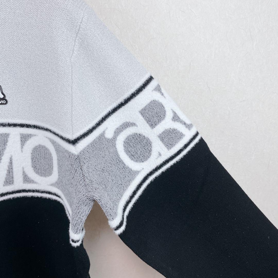 新品未使用24FW archivio キラキラロゴ入りモノトーンセーター 38号