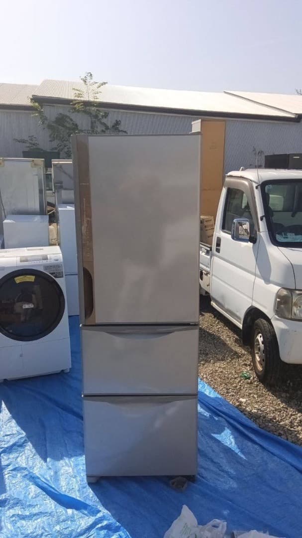 日立 3ドア 冷蔵庫 R-K38JV(T) 375L ライトブラウン