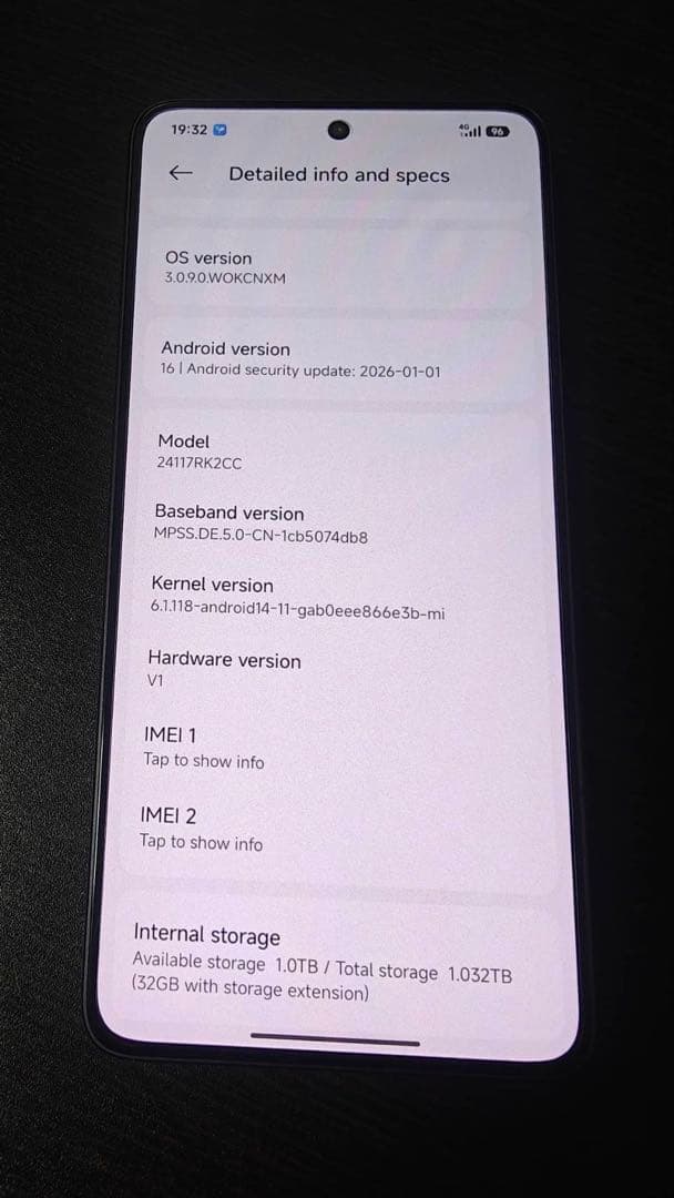 スマートフォン本体 redmi k80 1tb/16gb