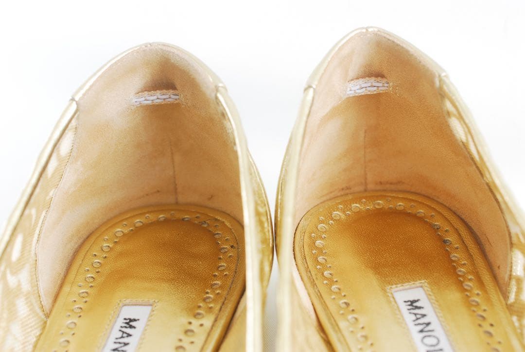 美品 マノロブラニク MANOLO BLAHNIK 23 50周年 ハンギシ